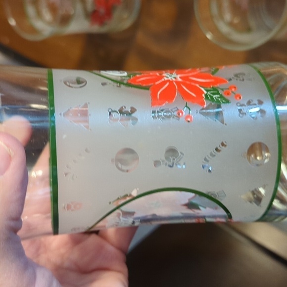 6 Coca-Cola Christmas Holiday Glass drinking Cups 14 oz excellent condition - Picture 7 of 8